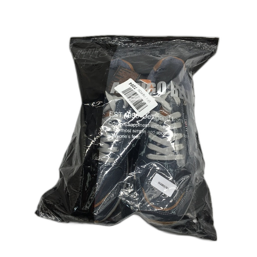 Arrigo Bello Breathable Walking Navy Zip Fashion Sneaker Shoes Mens Size 12 NEW