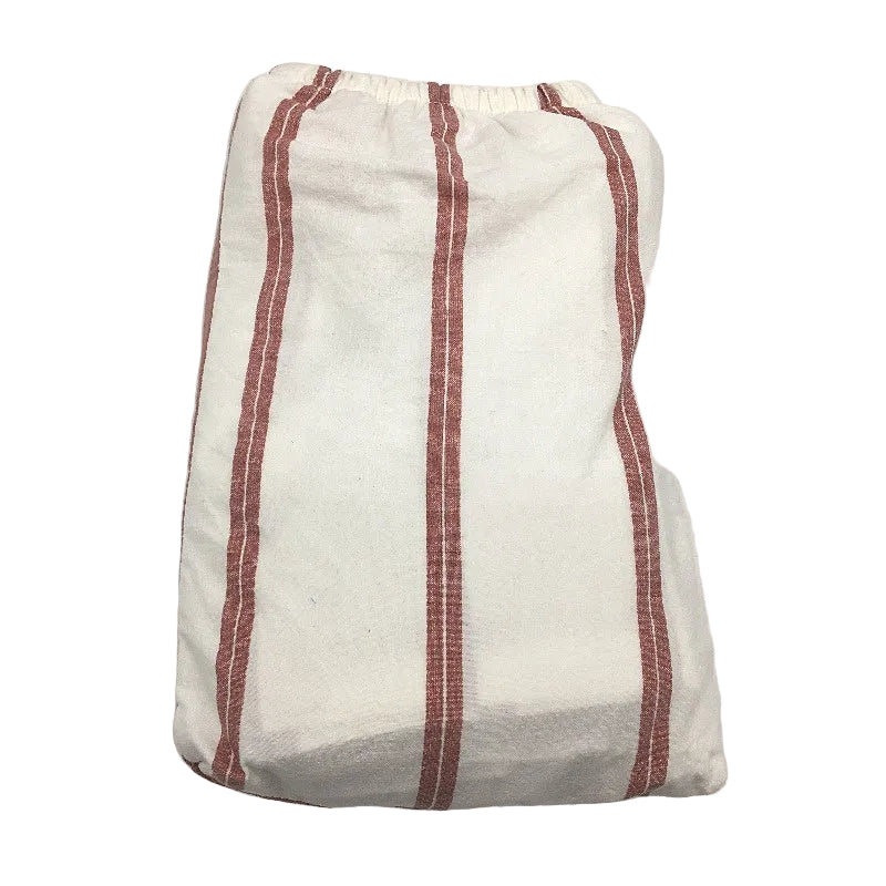 2 Pack Muted Red Stripe Standard Rectangle Cotton Pillowcases 40x73cm NEW