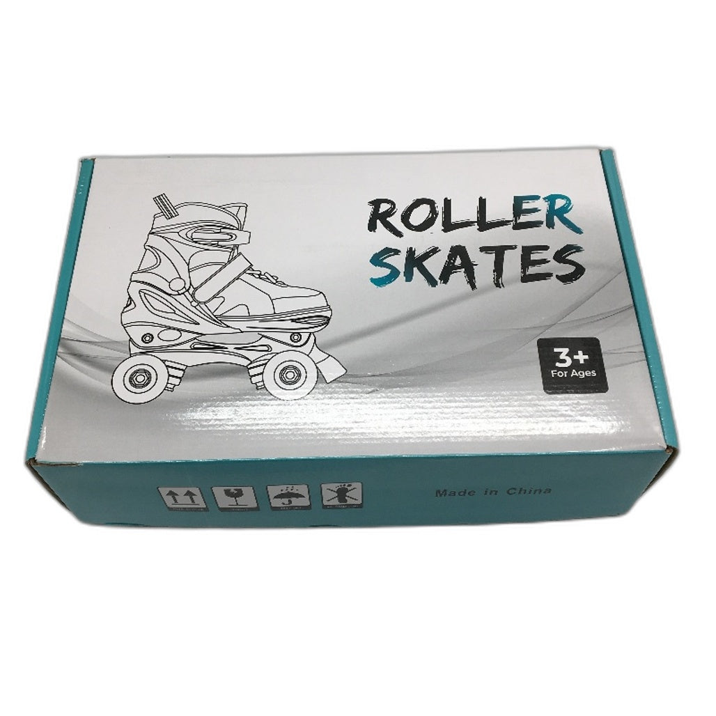 Acelufly Kids Pink Quad Wheel Light Up Rollerskates for Girls Size Medium NEW