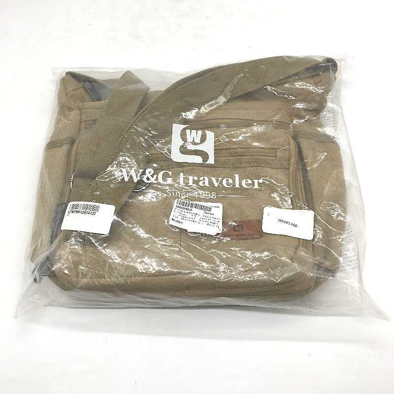 W&G Traveler 13 Inch Laptop Crossbody RFID Wallet Messenger Bag in Khaki NEW