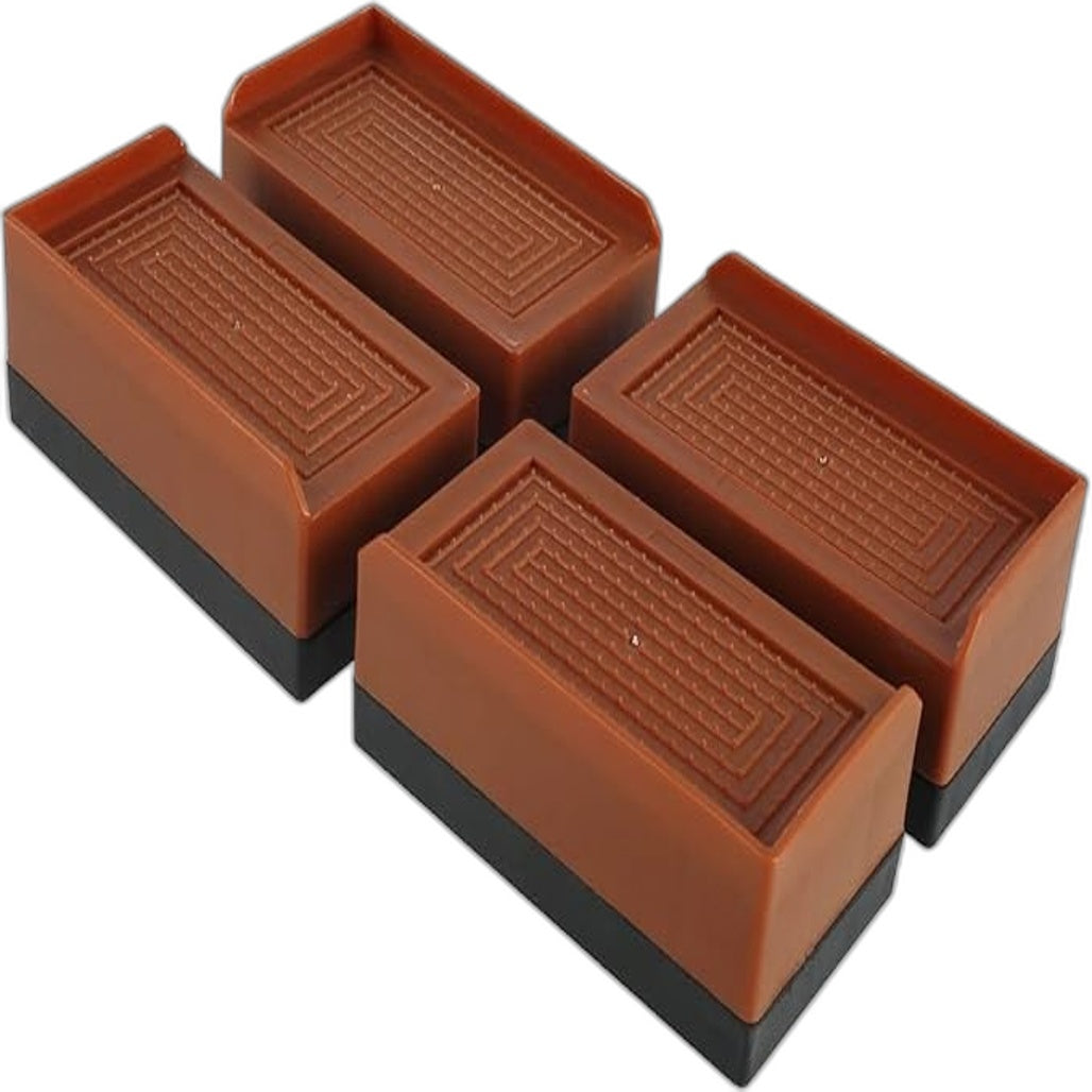 2 Pairs Heavy Duty Adjustable Bed Furniture Risers Supports up to 1102lbs NEW