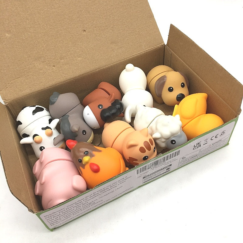 V-Opitos 10 Piece Farm Animal Matching Toys for Ages 6 Months and Up NEW