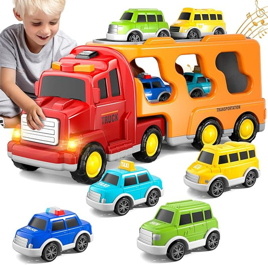 KukuFun 5 Piece City Car Truck Pull Back Car Series for Ages 3 and Up NEW