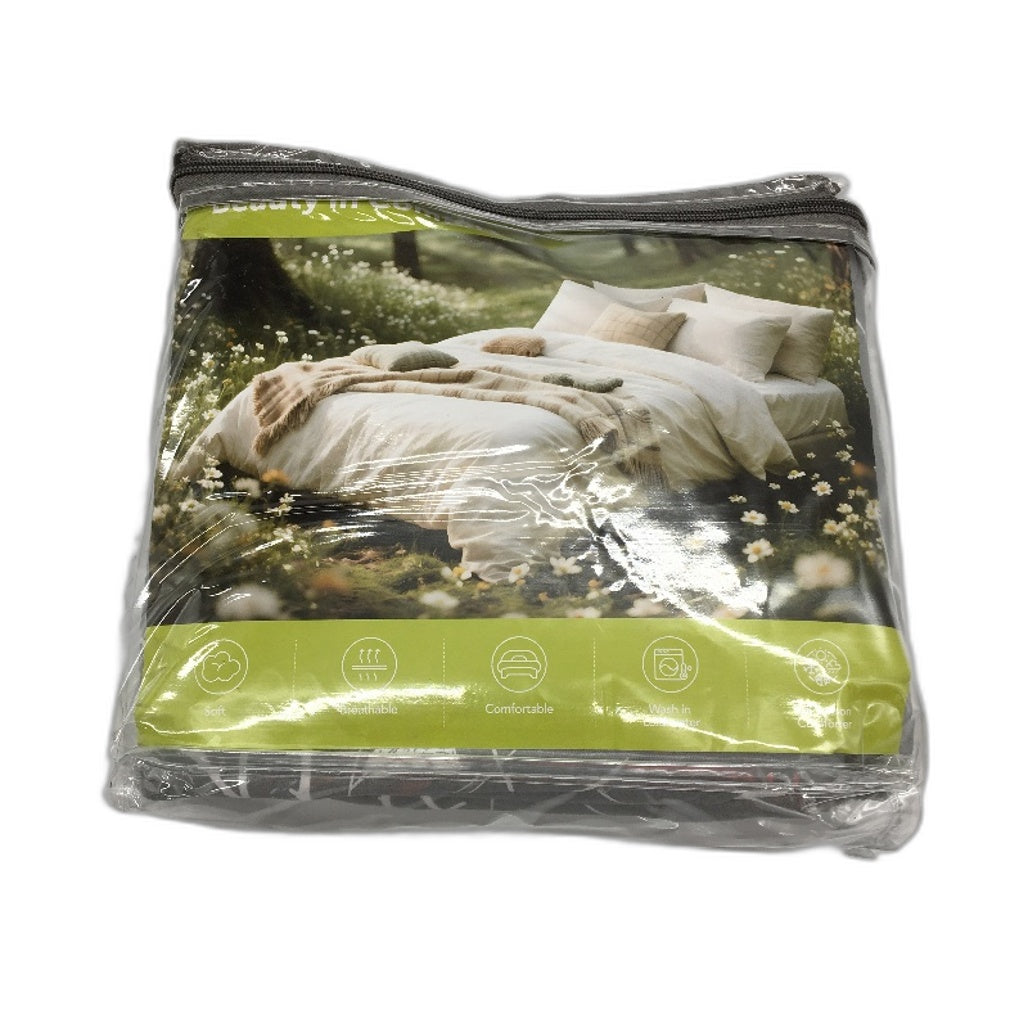 Tokokimo Grey White Branch Quilt Cover Set Size QUEEN 210x210cm NEW