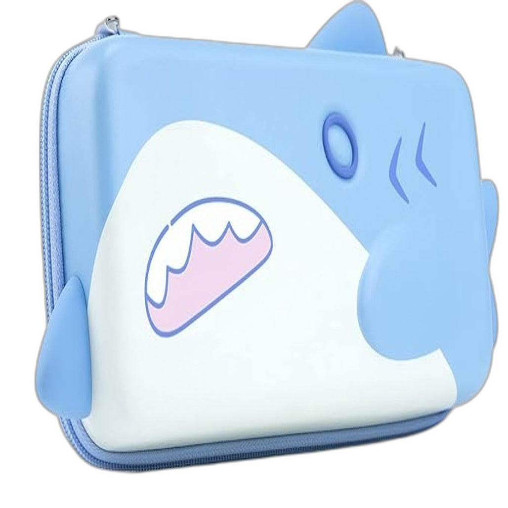 Geekshare Cartoon Shark Switch and OLED Blue Handheld Console Carry Case NEW