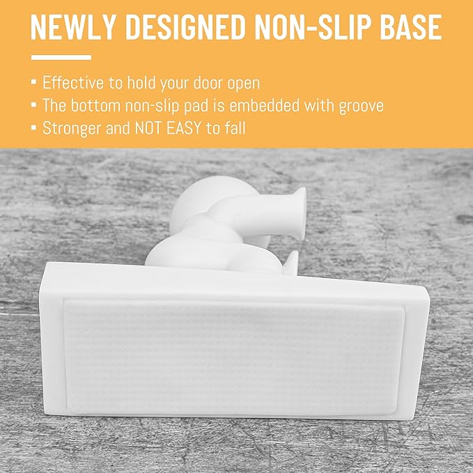 Omoojee 2 Pack Little Character Non Slip Base Door Stoppers in White NEW