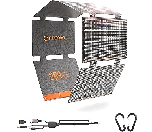 FlexSolar S60 60W Portable Foldable Solar Panel Pad Fast Charger DEMO