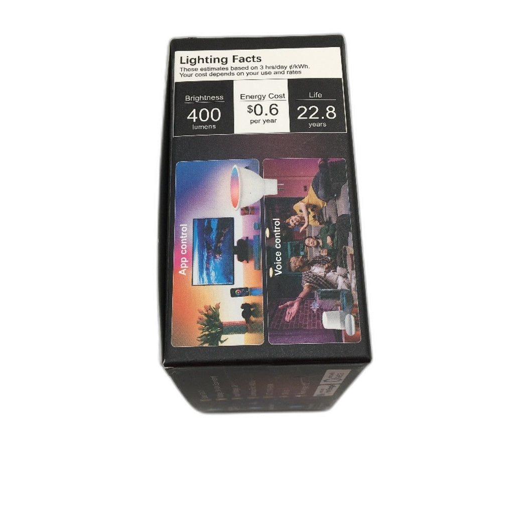 DiCUNO Pack of 4 5W 400 Lumen GU5.3 RGBCW Dimmable Smart App Control Bulbs NEW