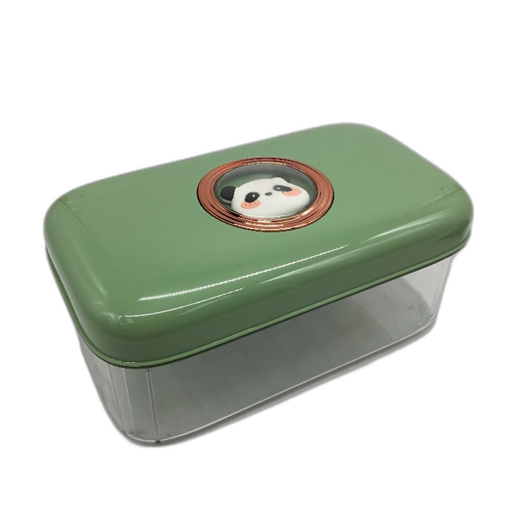 LioCam 2 Tray 60 Slot Easy Press Release Mini Ice Cube Tray in Panda Green NEW