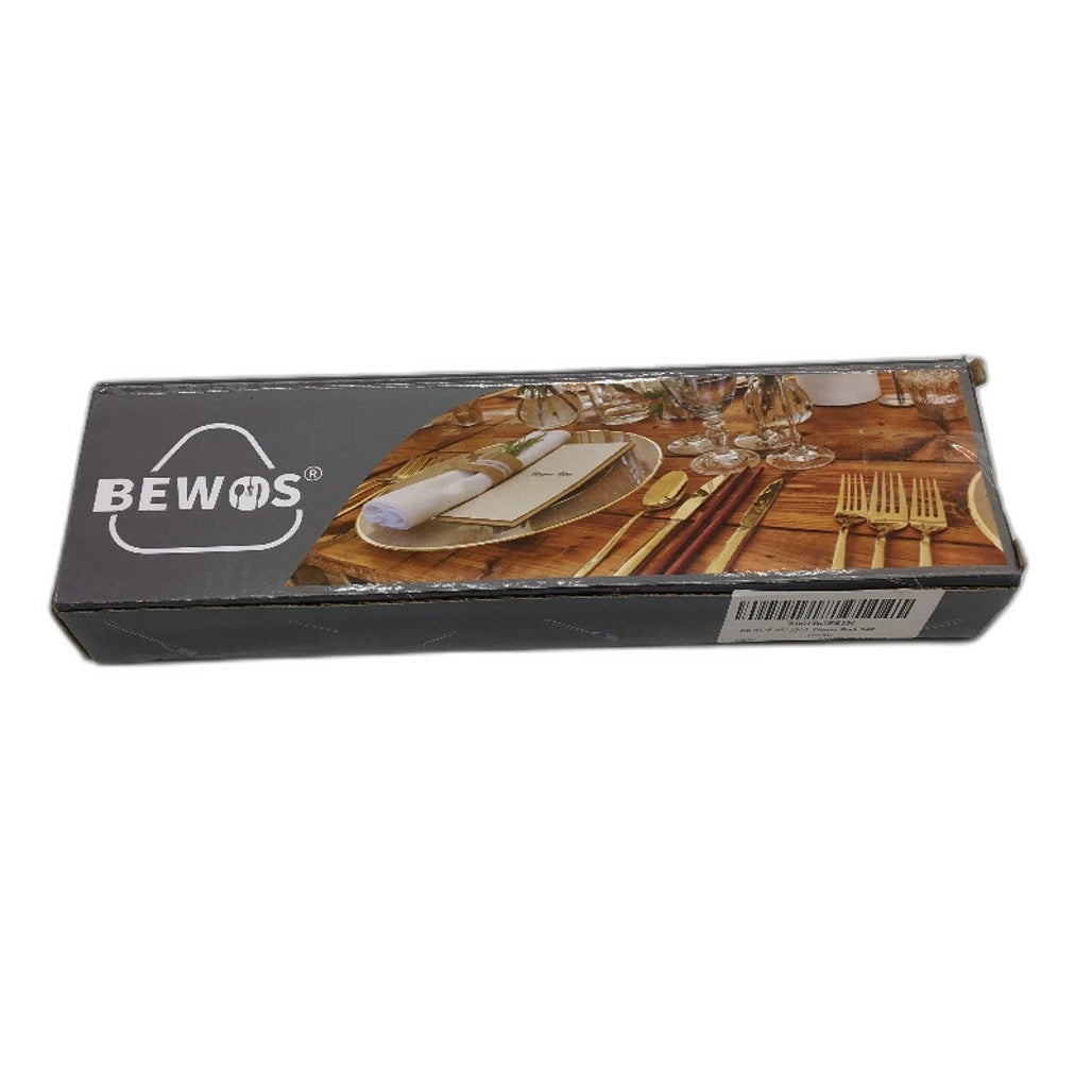 BEWOS 24 Piece 20cm Stainless Steel Polished Silver Dinner Forks Pack NEW