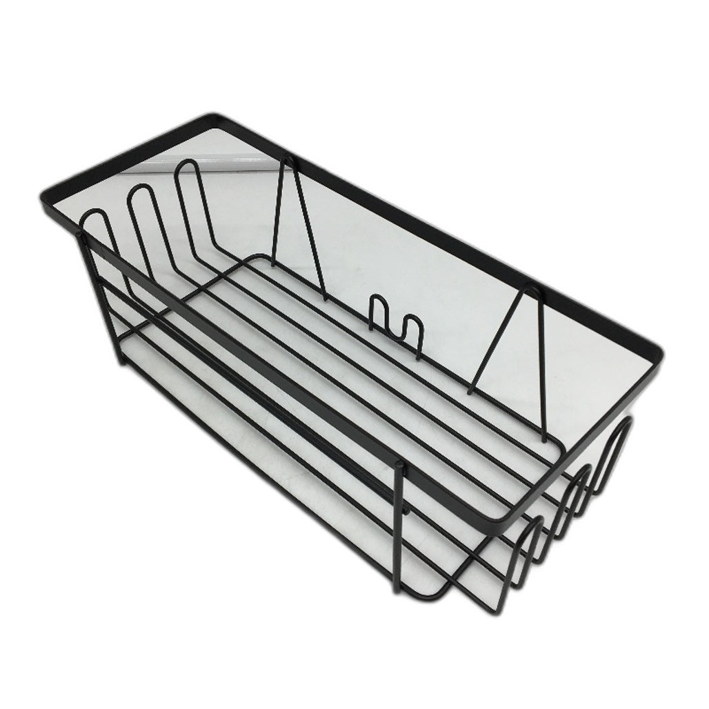 5 Pack Black Wire Stainless Steel Adhesive Shower Shelf with Soap Holders NEW