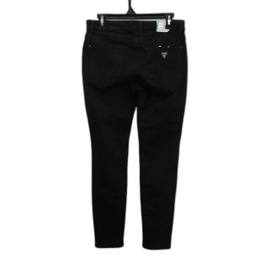 Guess Annette Skinny Slim Tapered Black Mid Rise Jeans Ladies Size UK 31 NEW