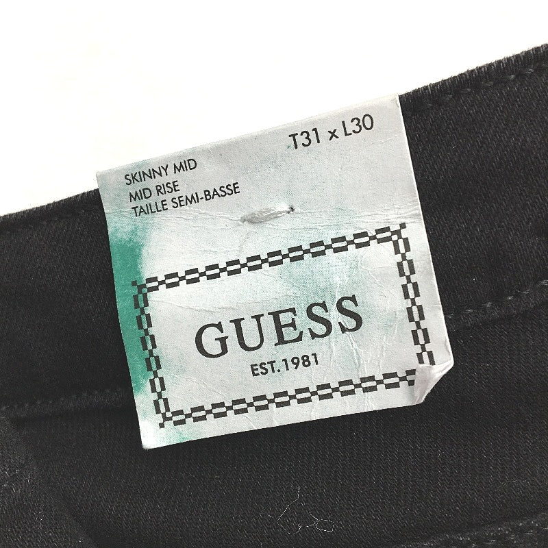 Guess Annette Skinny Slim Tapered Black Mid Rise Jeans Ladies Size UK 31 NEW