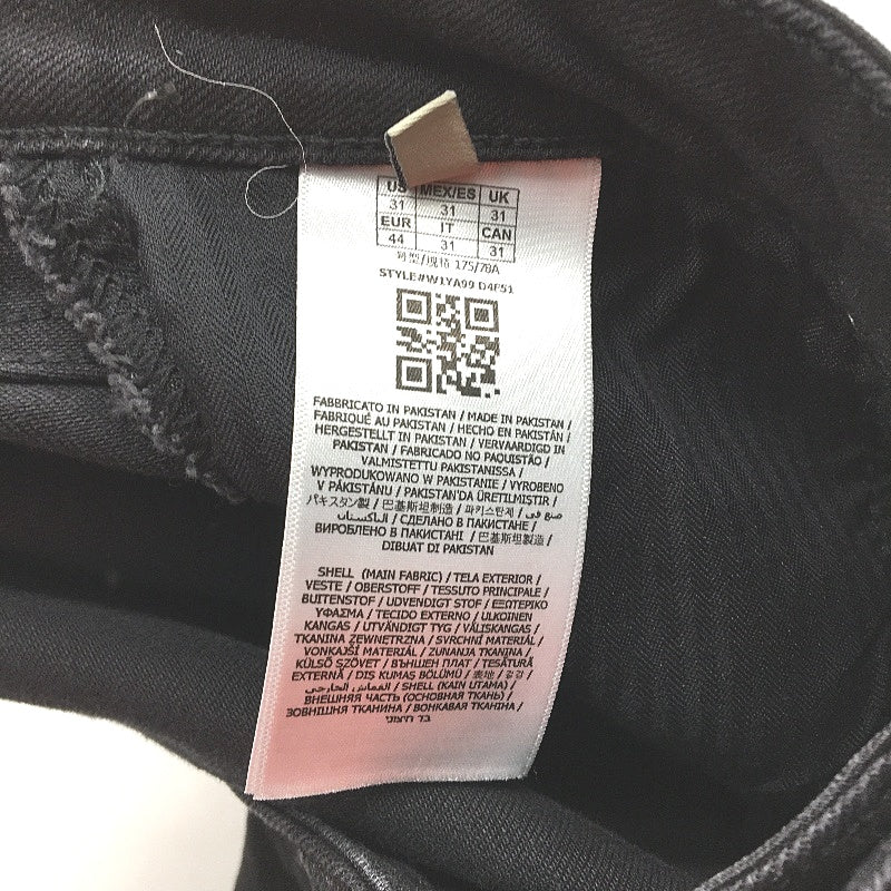 Guess Annette Skinny Slim Tapered Black Mid Rise Jeans Ladies Size UK 31 NEW