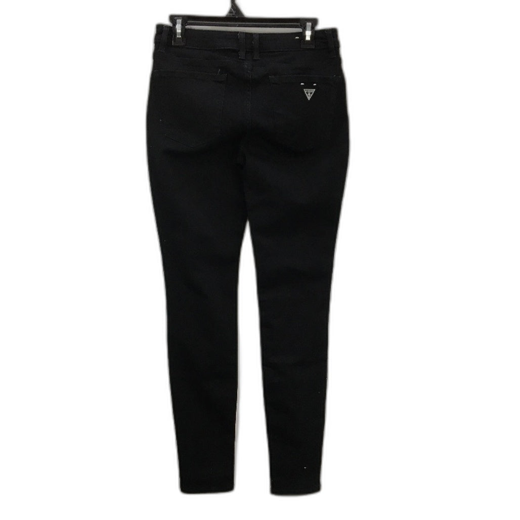 Guess Annette Skinny Slim Tapered Black Mid Rise Jeans Ladies Size UK 30 NEW