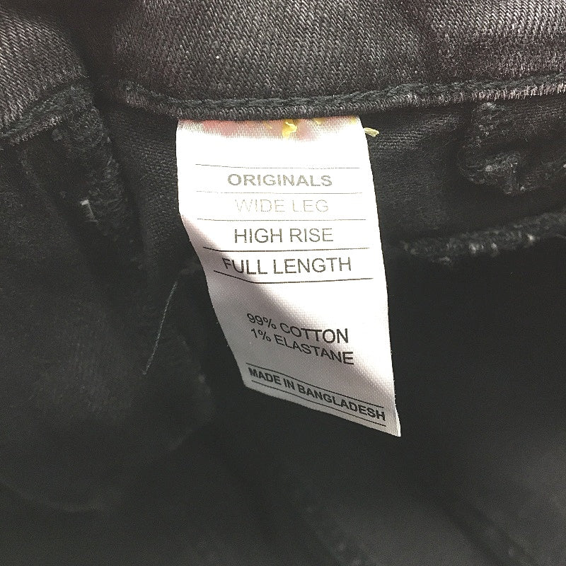 Just Jeans Originals Sky High Wide Leg Black Denim Jeans Ladies Size AU 10 NEW