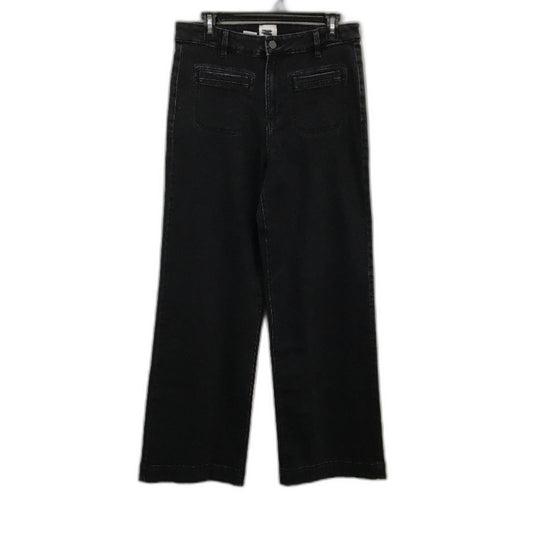 Just Jeans Originals Sky High Wide Leg Black Denim Jeans Ladies Size AU 11 NEW