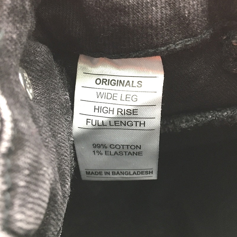 Just Jeans Originals Sky High Wide Leg Black Denim Jeans Ladies Size AU 8 NEW