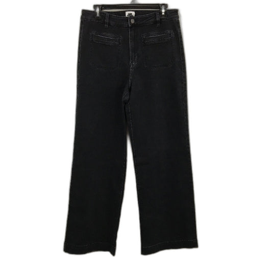 Just Jeans Originals Sky High Wide Leg Black Denim Jeans Ladies Size AU 12 NEW