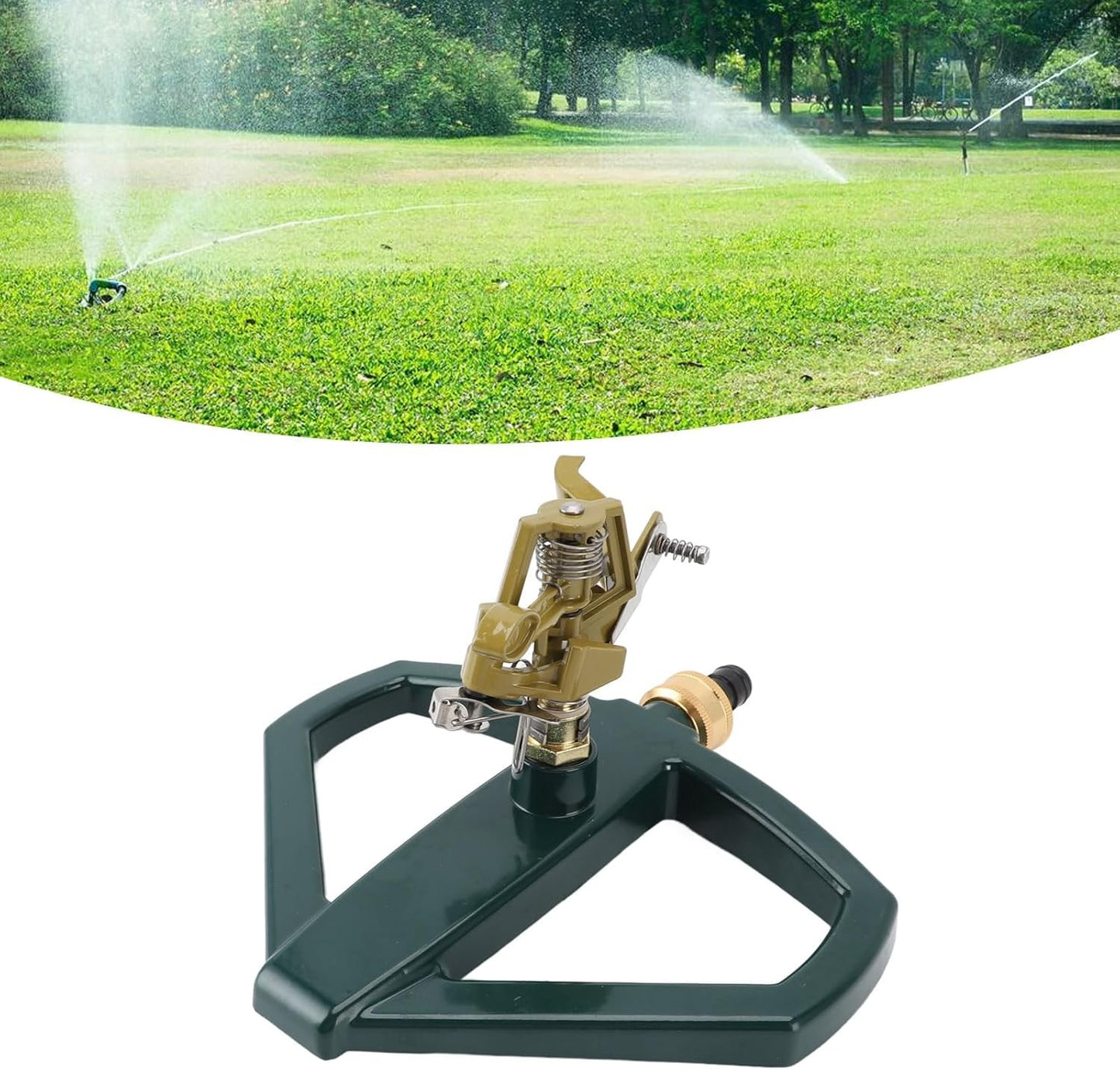 Gernie 360 Degree Rotating Garden Sprinkler for Large Areas with Metal Base AU