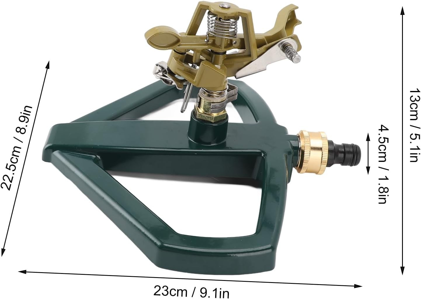 Gernie 360 Degree Rotating Garden Sprinkler for Large Areas with Metal Base AU