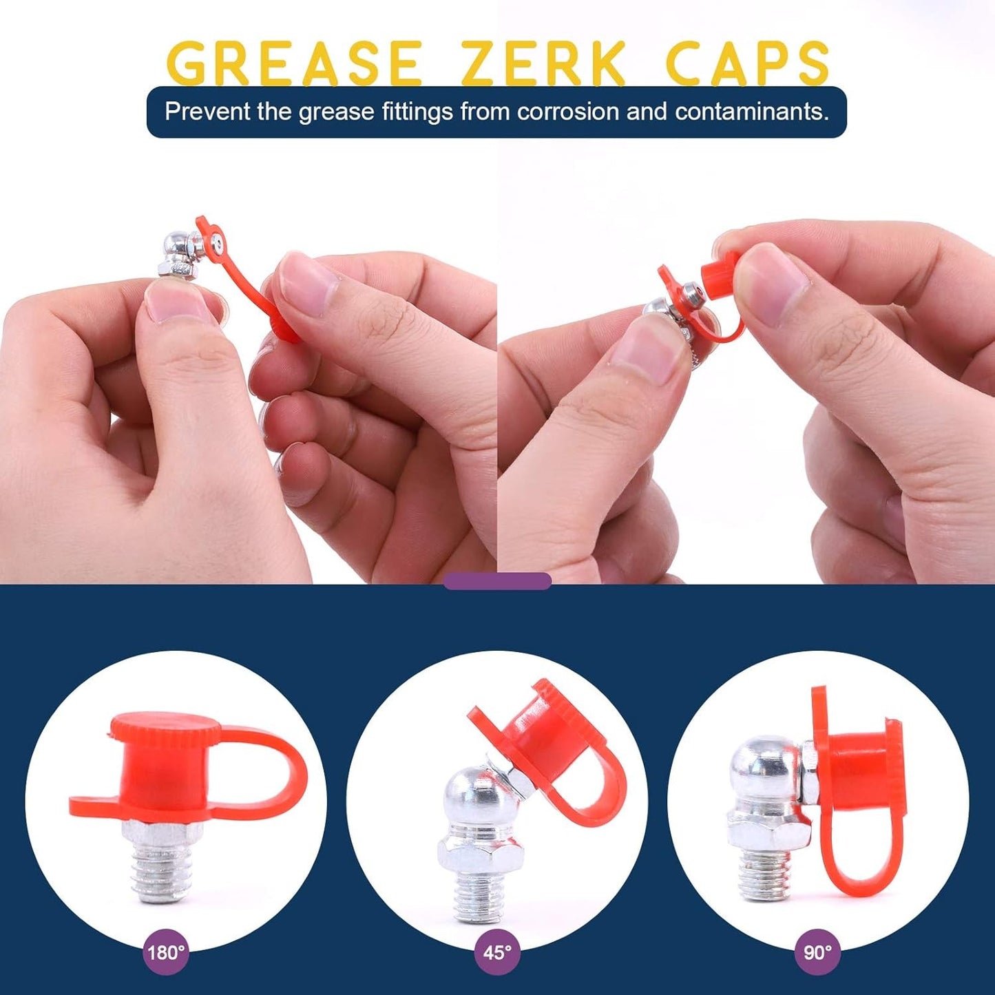 Swpeet 245Pcs Hydraulic Grease Nipple Assortment Kit with Caps Online AU DEMO