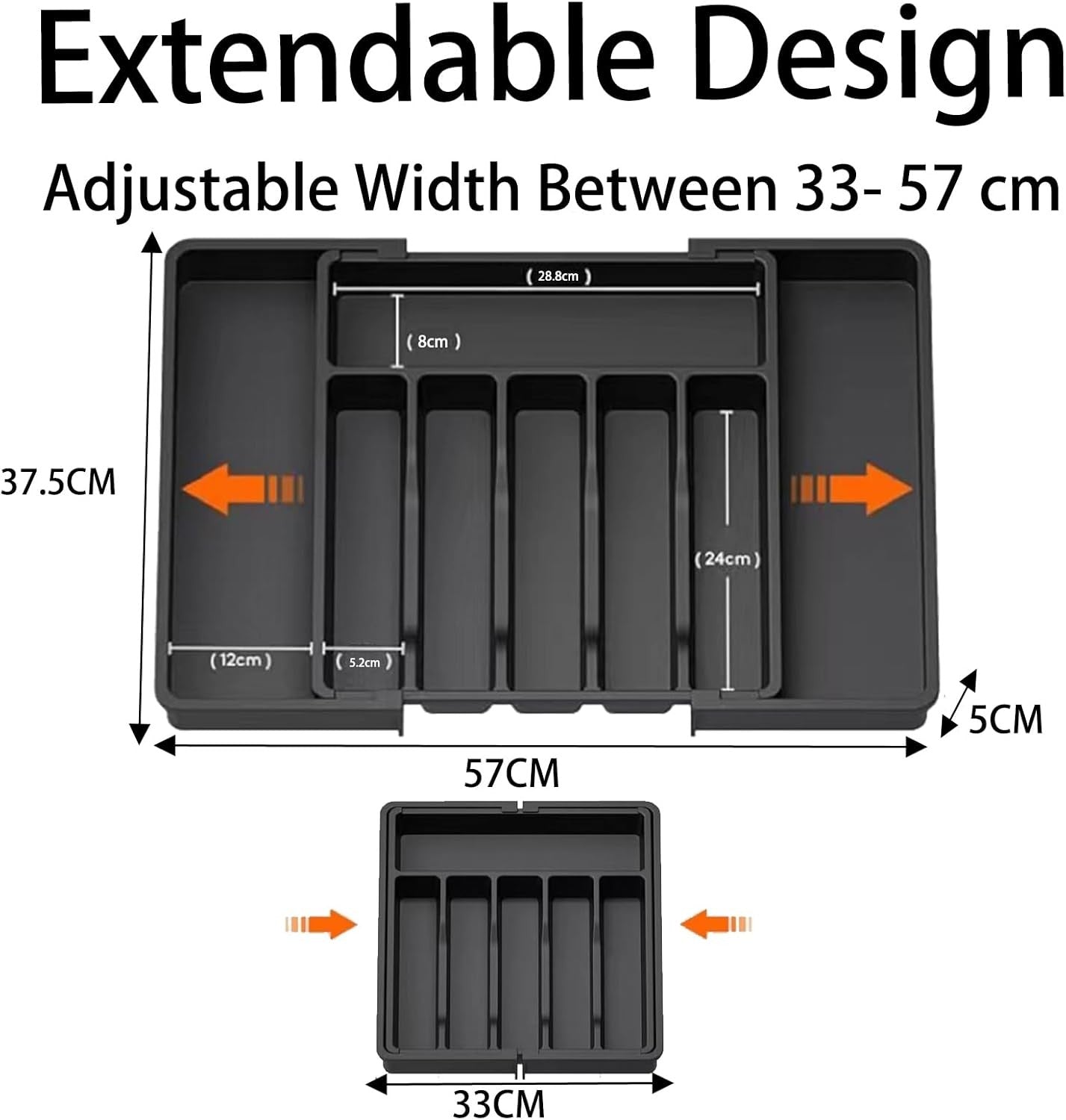 Expandable Utensil Drawer Organiser for Kitchen Storage NEW