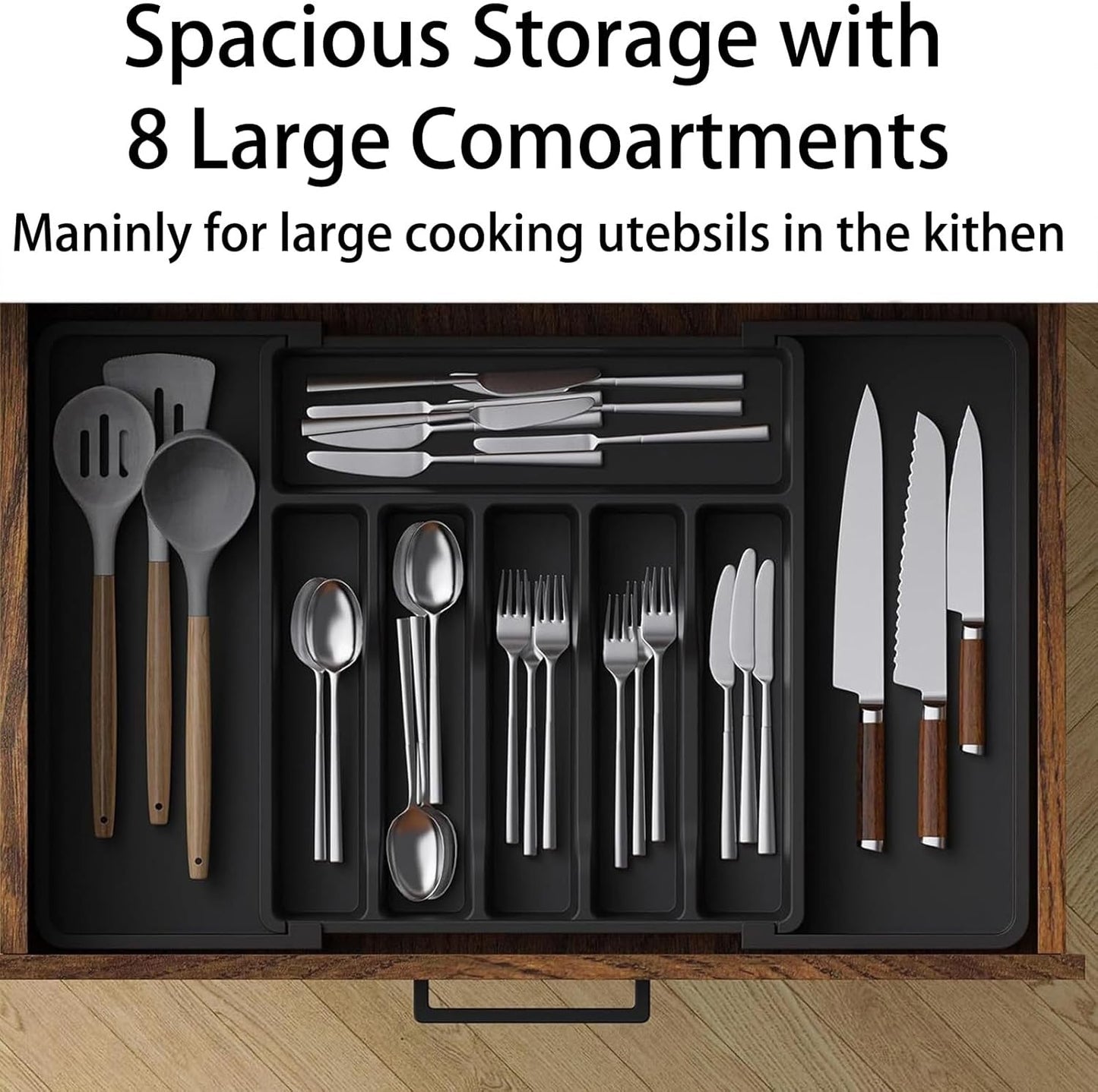 Expandable Utensil Drawer Organiser for Kitchen Storage NEW