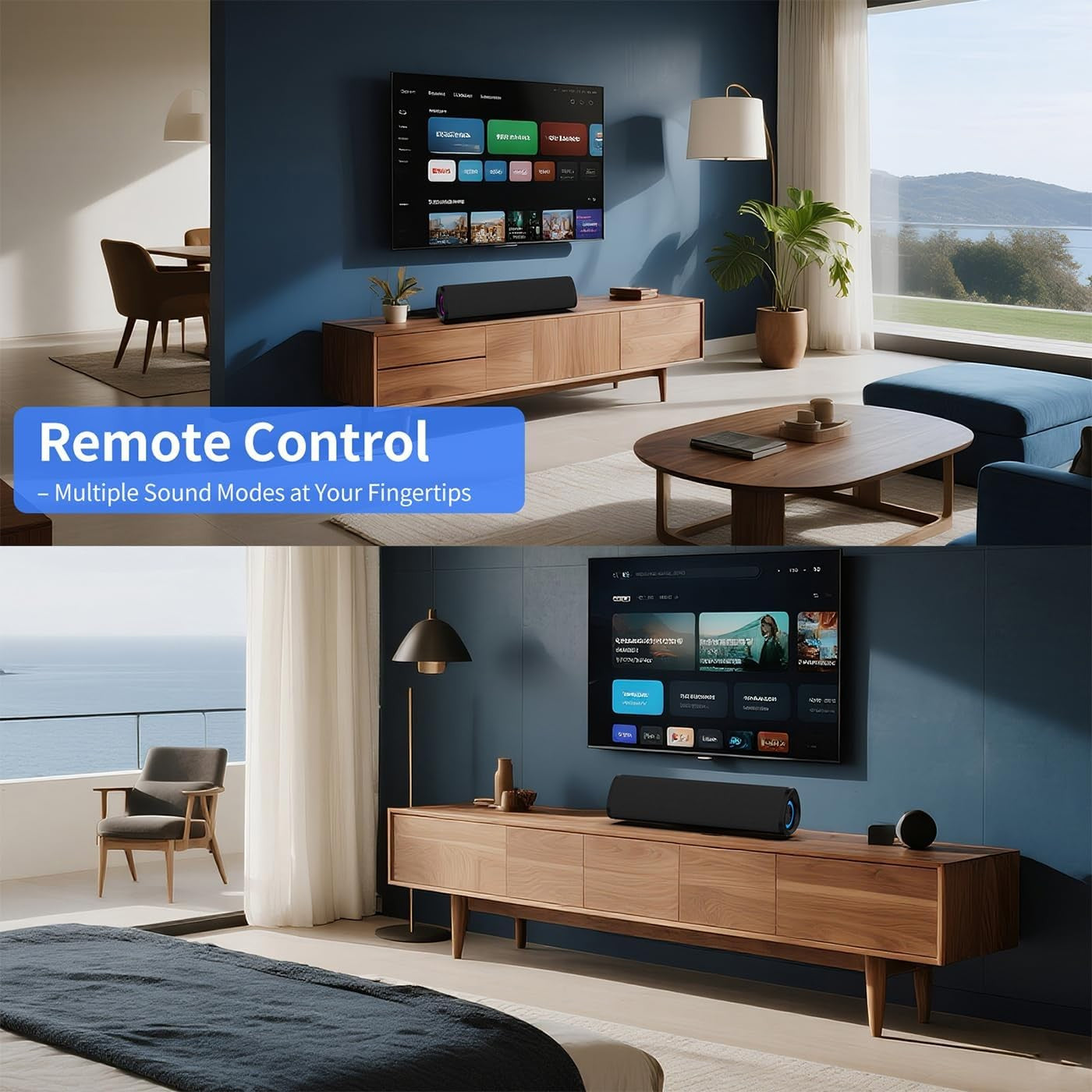 Jierben Smart Sound Bar 50W Bluetooth Surround System for TV Immersive Theater