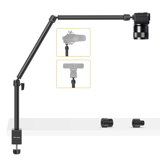 VIJIM LS08 Overhead Flexible C Clamp Camera Desk Mount with 360° Rotation
