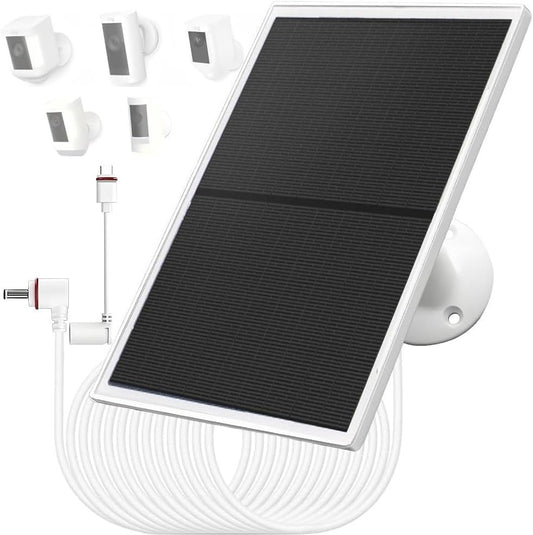 LIFEMOI 10W Solar Panel Charger with USB-C and DC Connectors for Outdoor Use
