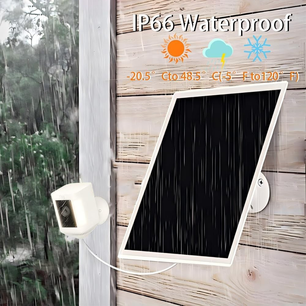 LIFEMOI 10W Solar Panel Charger with USB-C and DC Connectors for Outdoor Use