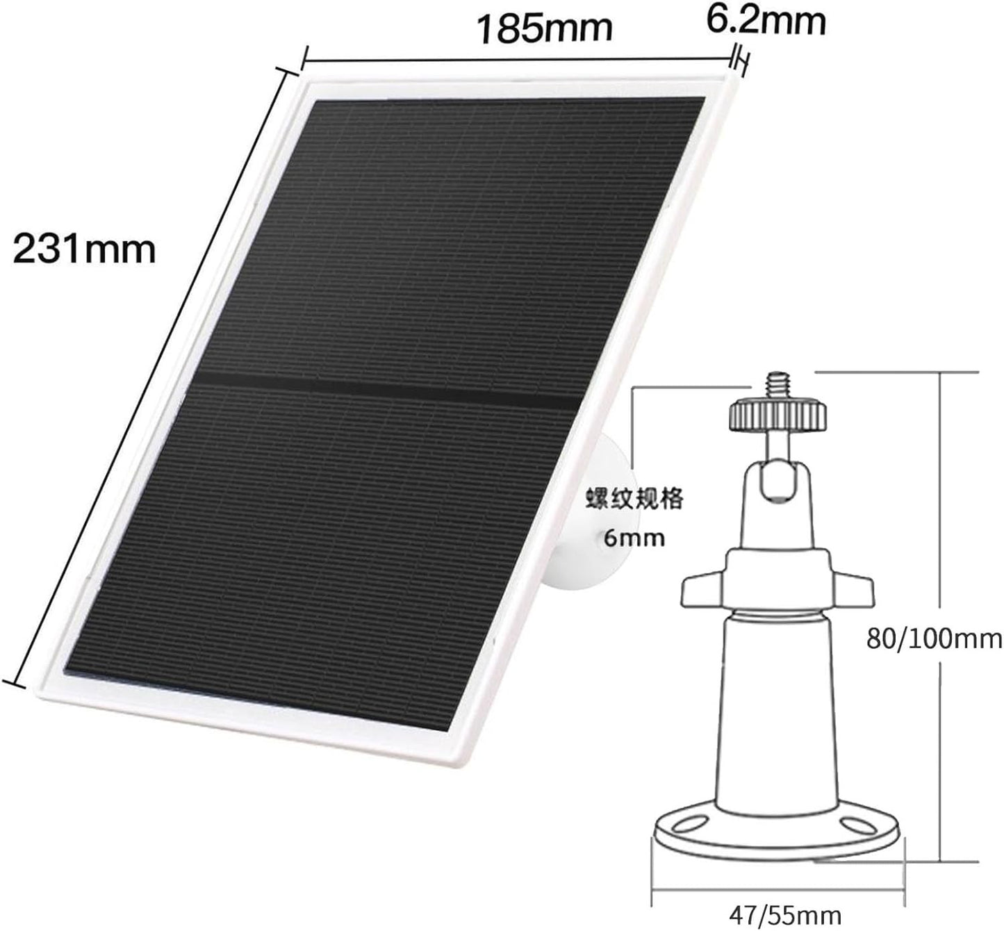 LIFEMOI 10W Solar Panel Charger with USB-C and DC Connectors for Outdoor Use