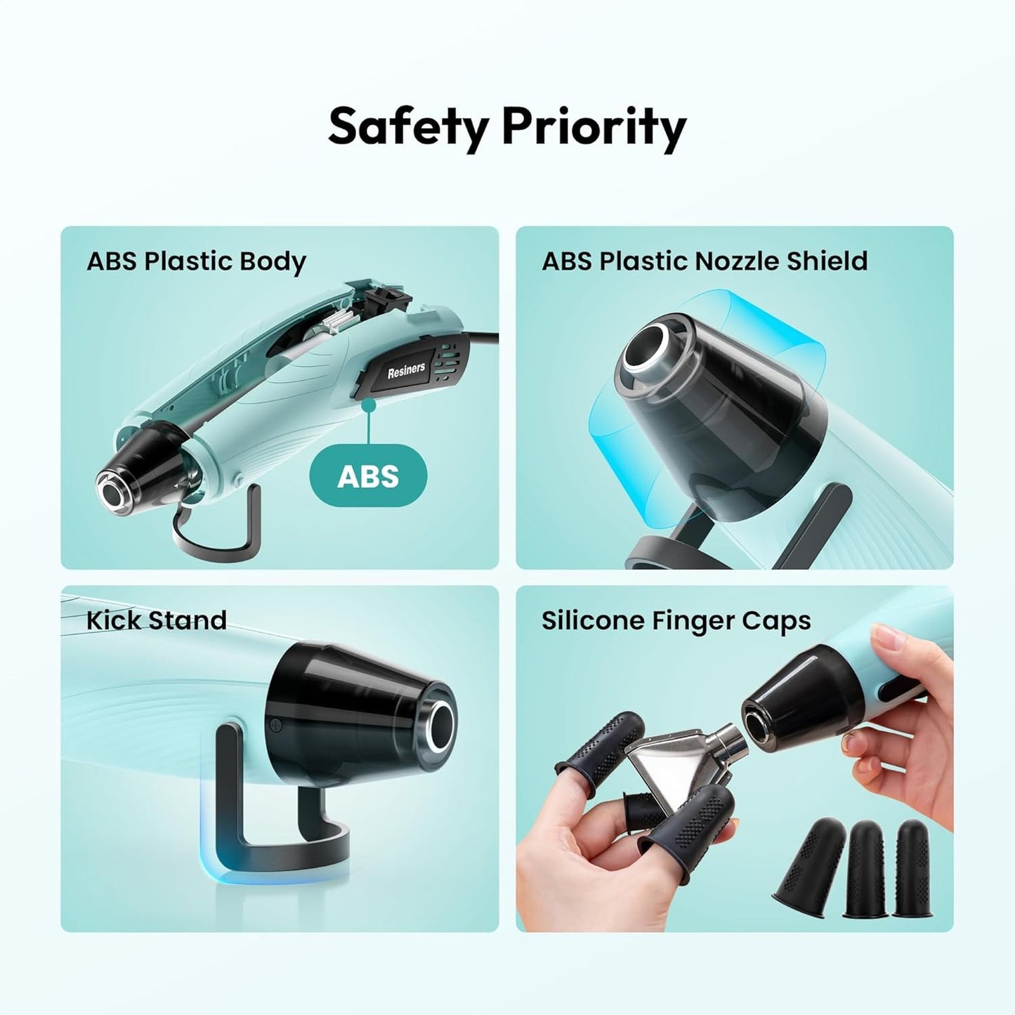 Resiners Mini Dual Temp Heat Gun 350W for Crafts DIY Projects BOX0733