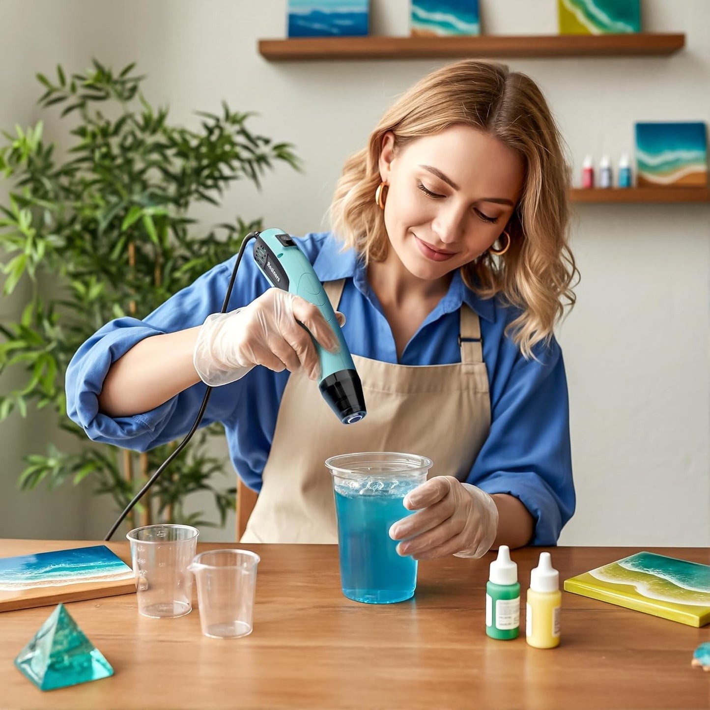 Resiners Mini Dual Temp Heat Gun 350W for Crafts DIY Projects BOX0733