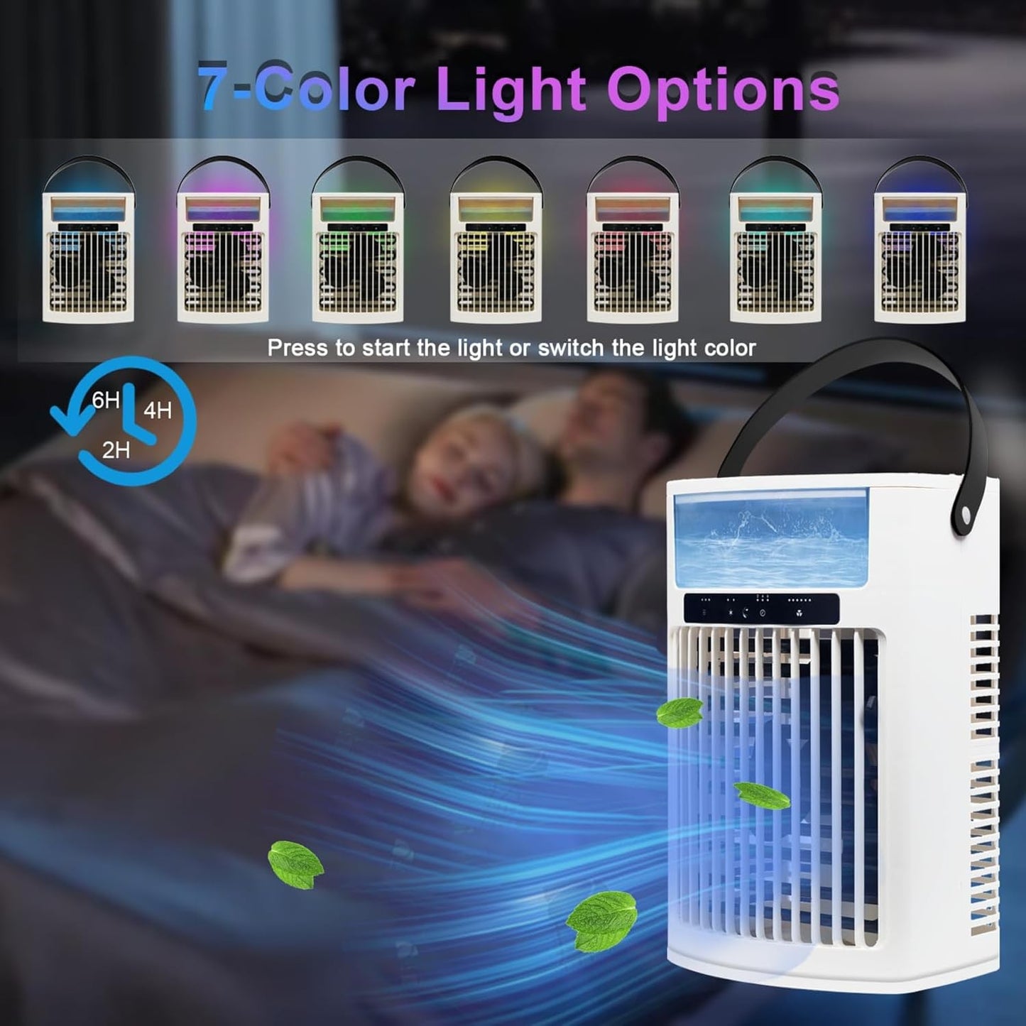 Fanforte Portable Air Conditioner 4 in 1 Evaporative Cooler with Night Light