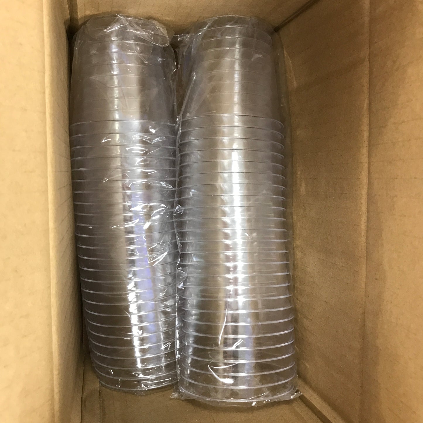 SEAYO 50 Clear Plastic Dessert Cups with Lids & Spoons for Tasting Parties