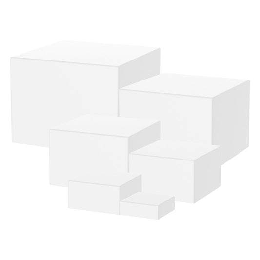 6 Pcs Stackable Acrylic Display Boxes Riser for Party Buffet Table NEW