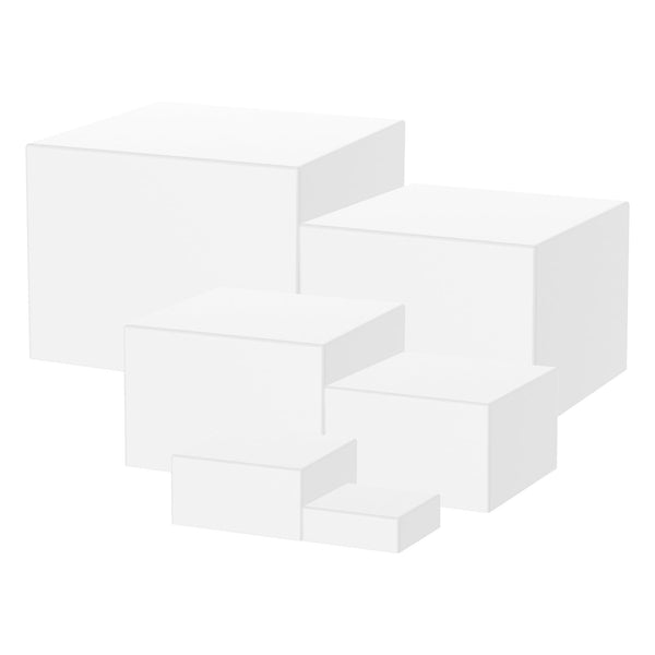 6 Pcs Stackable Acrylic Display Boxes Riser for Party Buffet Table NEW
