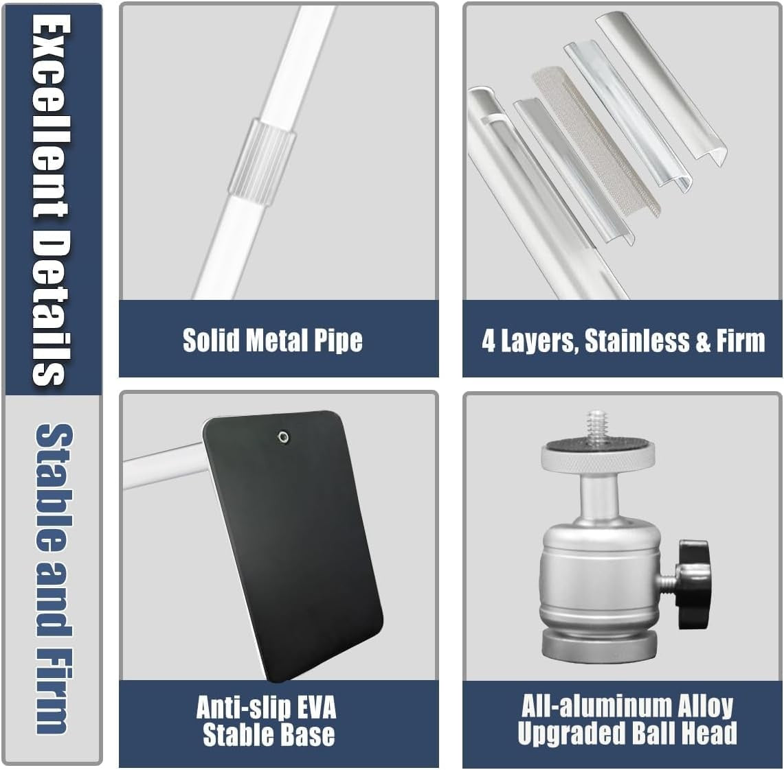 2-Be-Best Adjustable Projector Mount Stand 36-63in for Bed Sofa NEW