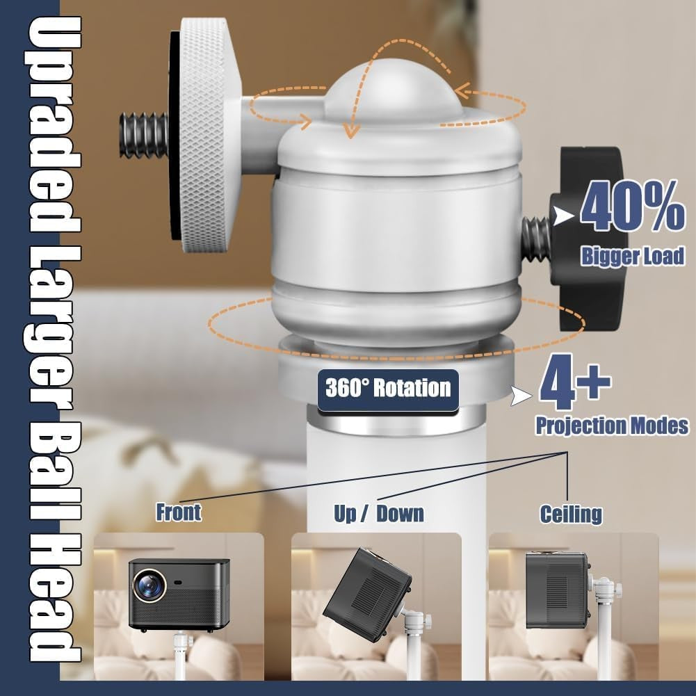 2-Be-Best Adjustable Projector Mount Stand 36-63in for Bed Sofa NEW