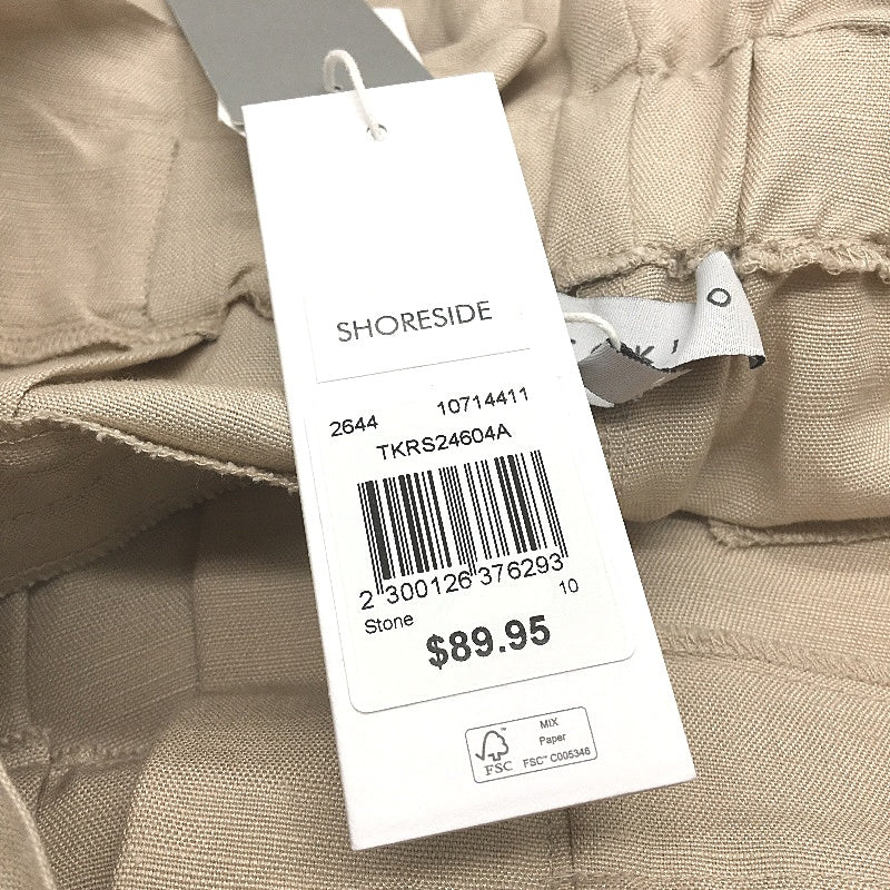 Tokito Button Detail Ecru White Linen Blend Tapered Pants Ladies Size 10 NEW