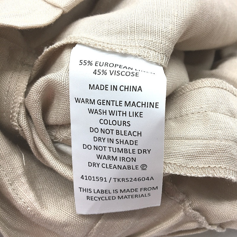 Tokito Button Detail Ecru White Linen Blend Tapered Pants Ladies Size 10 NEW