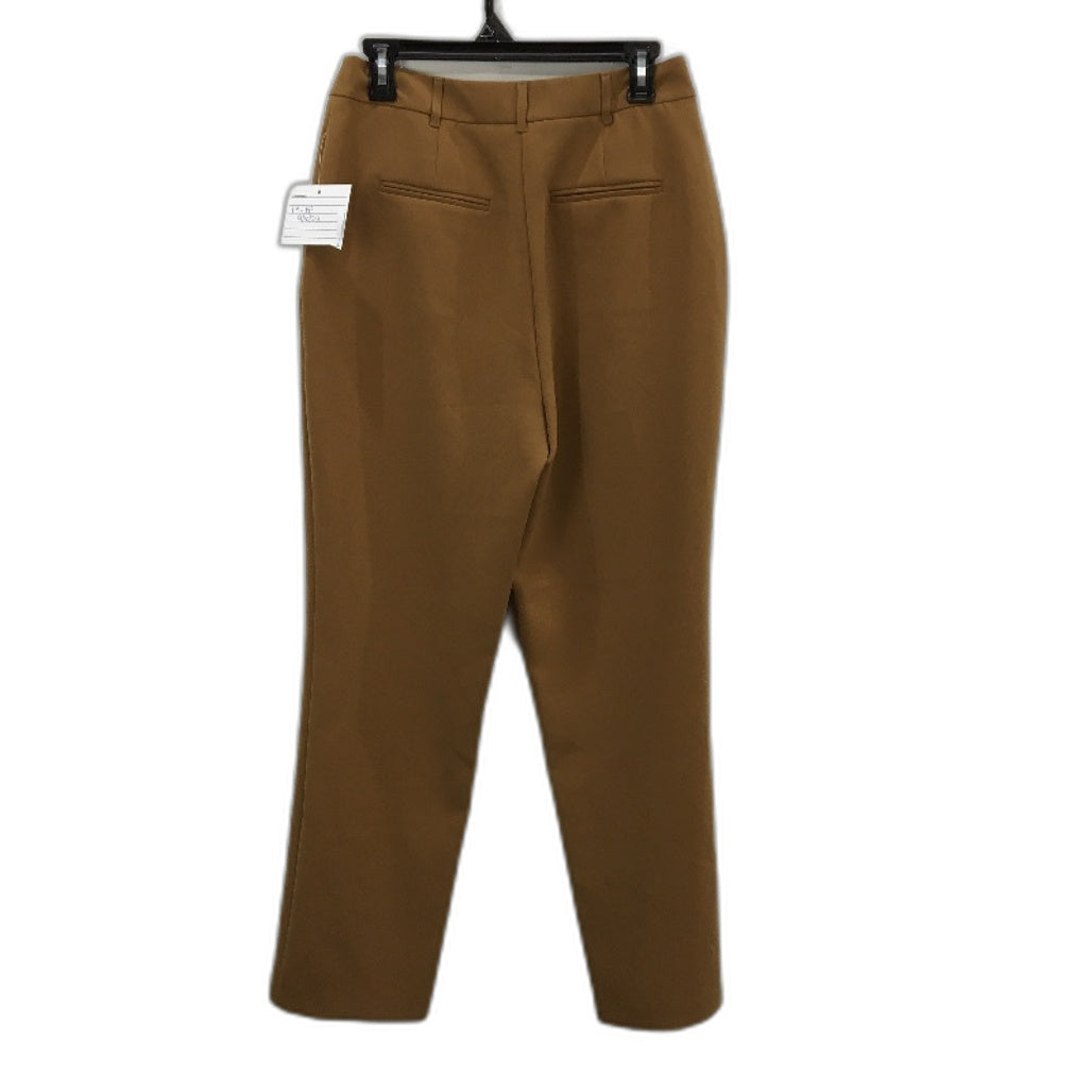 Basque Straight Leg Camel Brown Mid Rise Trousers Ladies Size 10 NEW