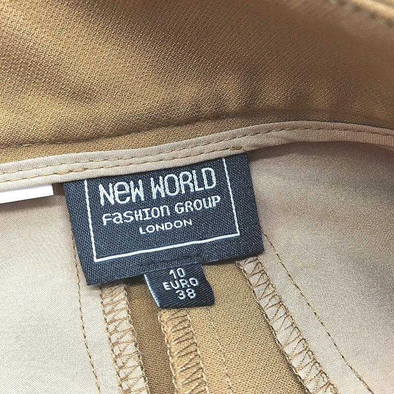 Basque Straight Leg Camel Brown Mid Rise Trousers Ladies Size 10 NEW