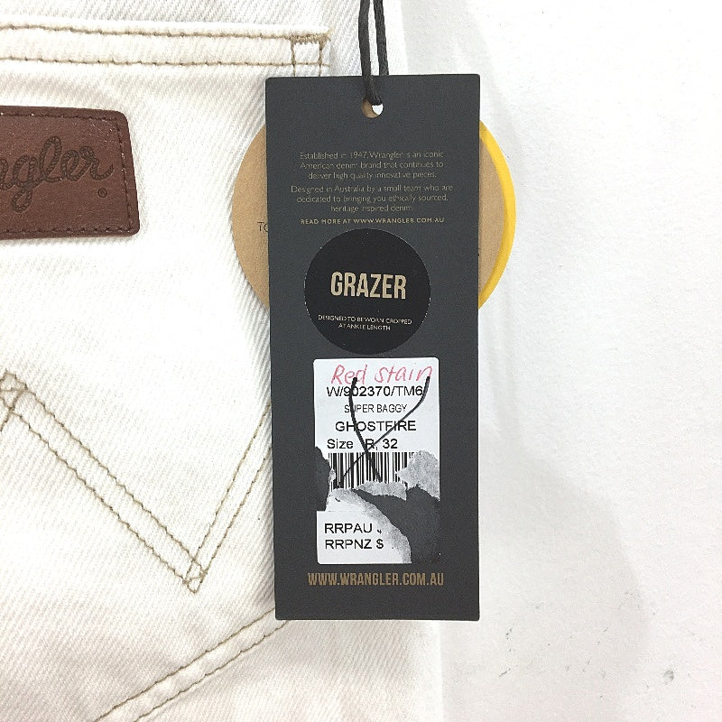 Wrangler Grazer Super Baggy Relaxed Ghostfire Wide Leg Jeans Mens Size W32 NEW