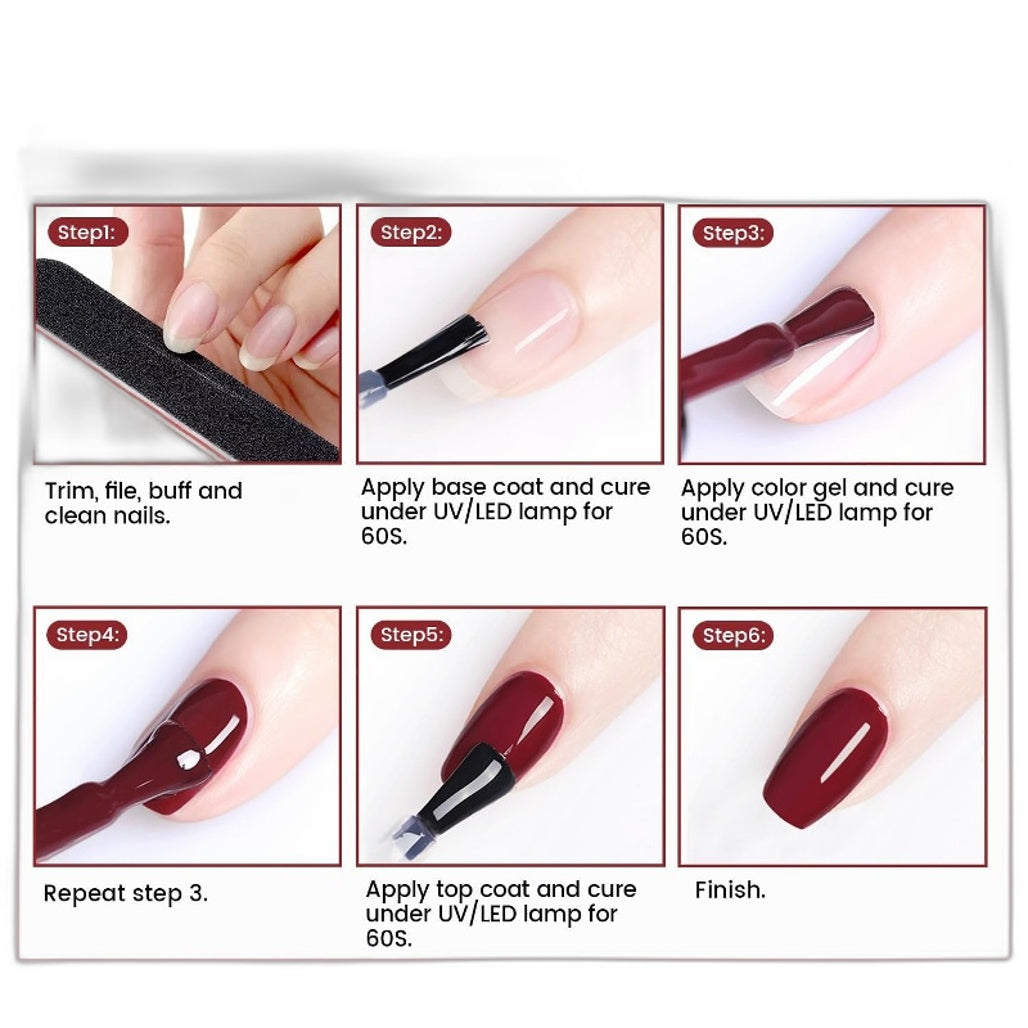 JODSONE 32 Colours Gel Nail Polish with UV Light Manicure Tool Art Kit NEW