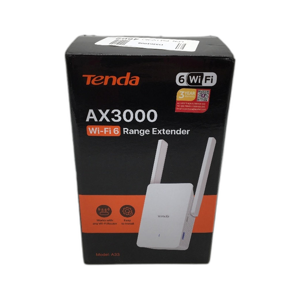 Tenda A33 AX3000 Gigabit Wi-Fi 6 Dual Band Wireless Router Range Extender NEW