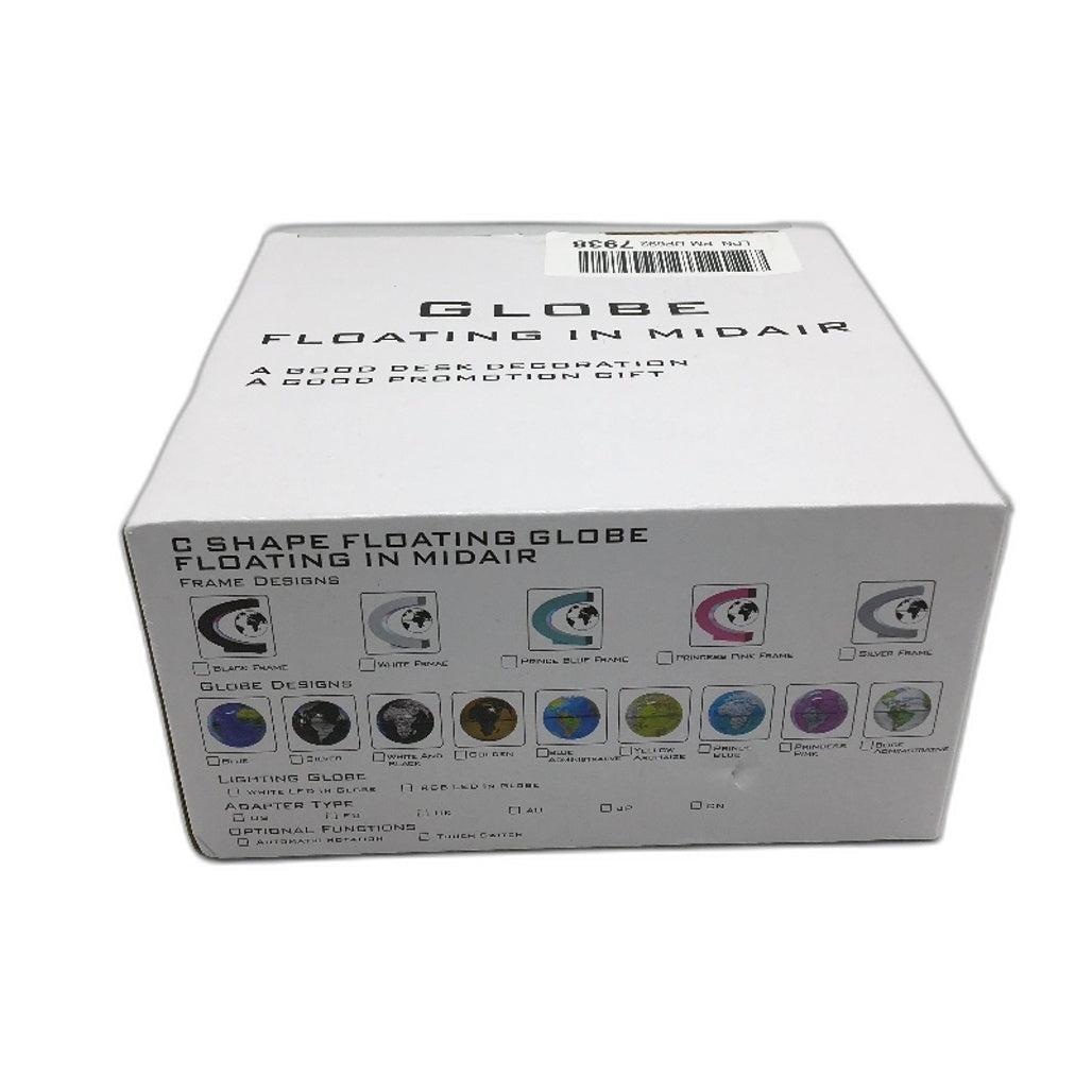 LED Light Magnetic Globe Floating in Mid Air with Black C Shape Frame Base NEW