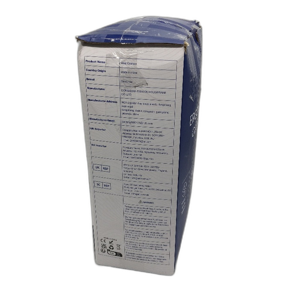 Benazacap Ergonomic Extra Large Memory Seat Cushion Seat 19x17x6 Inch DEMO